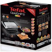 Gratar electric Tefal Optigrill , 2000 W, 6 programe, negru/argintiu