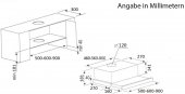 Hota COUPPERSBERG 3 nivele motor / Max. 550m3h / nivel de zgomot 42Db 90cm Telescopica